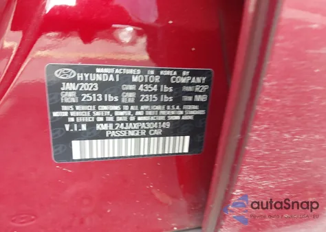 2023 Hyundai Sonata Se from USA, damaged, VIN KMHL24JAXPA304149